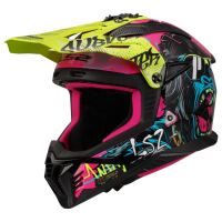 LS2 MX708 FAST II-06 GORILLA off-road helma matná fialová/H-V-žlutá vel.3XL
